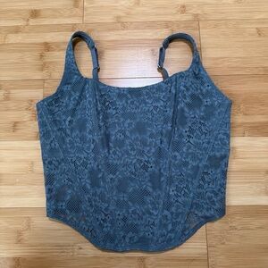 Elegant Lace Women’s Top - Blue